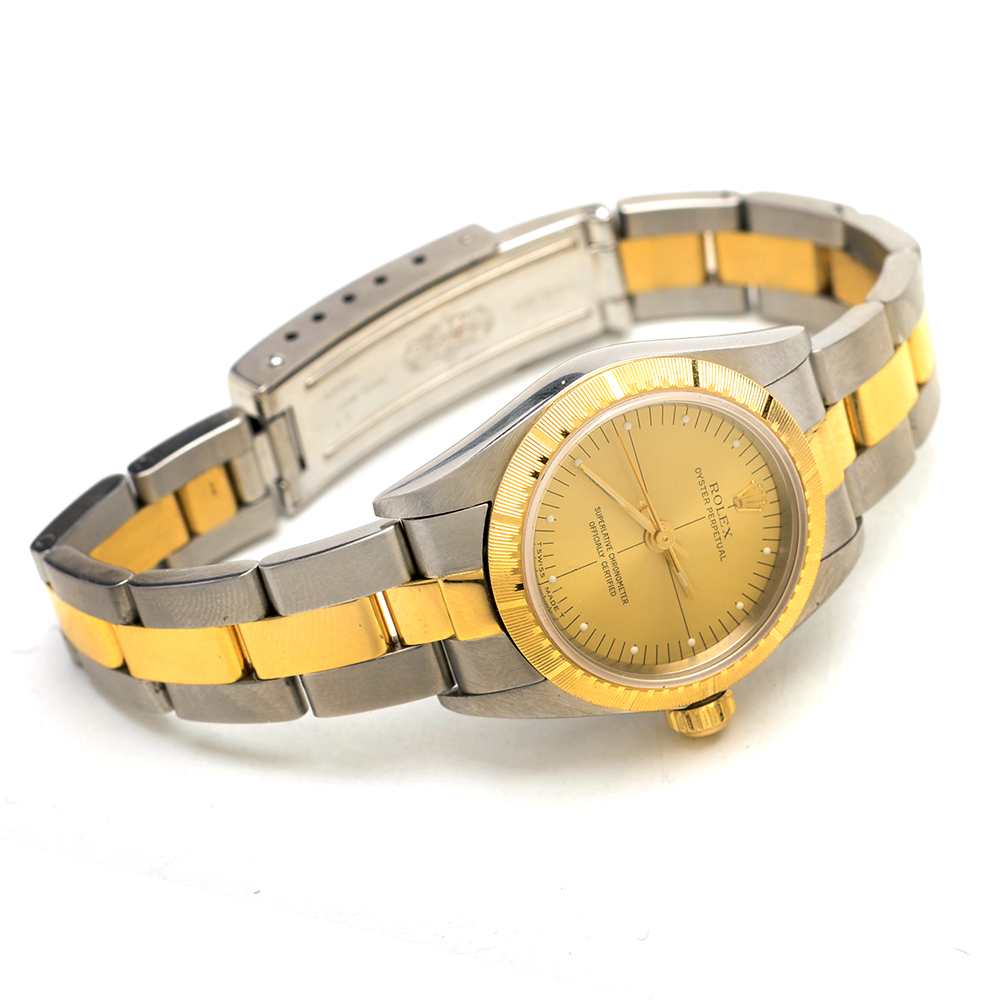 Women's Rolex Perpetual 18K Gold and Steel Champagne Automatic