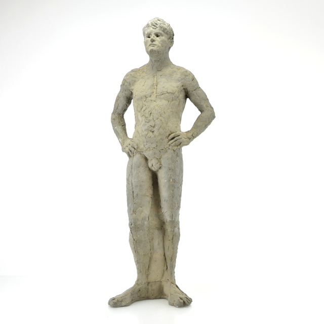 Original Tuska "Glenn Ford" Male Nude Sculpture in Clay
