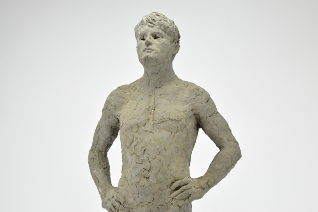 Original Tuska "Glenn Ford" Male Nude Sculpture in Clay