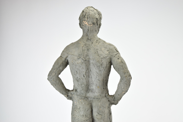 Original Tuska "Glenn Ford" Male Nude Sculpture in Clay