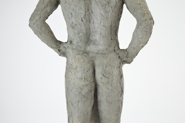 Original Tuska "Glenn Ford" Male Nude Sculpture in Clay