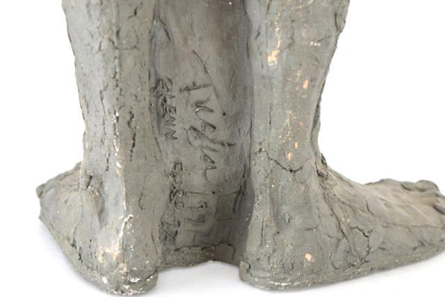 Original Tuska "Glenn Ford" Male Nude Sculpture in Clay