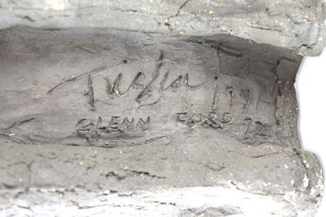 Original Tuska "Glenn Ford" Male Nude Sculpture in Clay