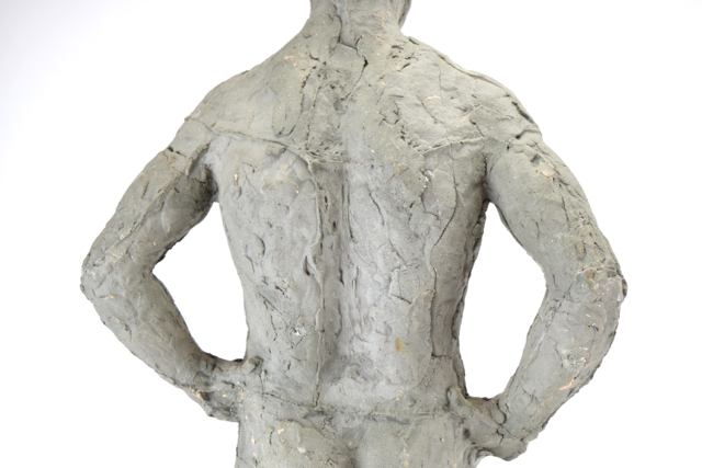 Original Tuska "Glenn Ford" Male Nude Sculpture in Clay