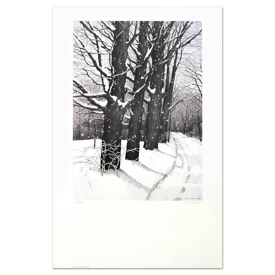Helen Rundell Limited Edition Lithograph "Country Lane"