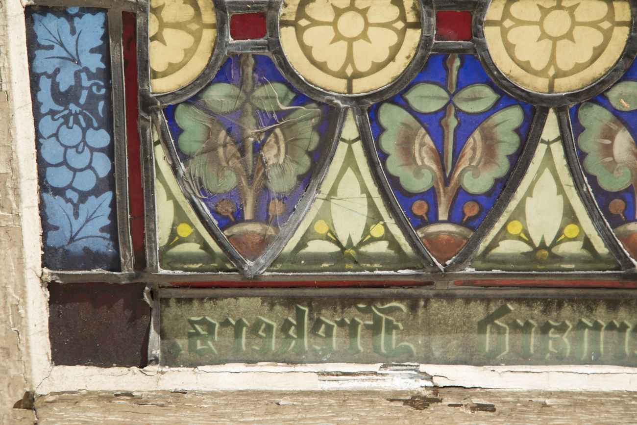 Very Large Stained Glass Window From Saint Bonaventure Church