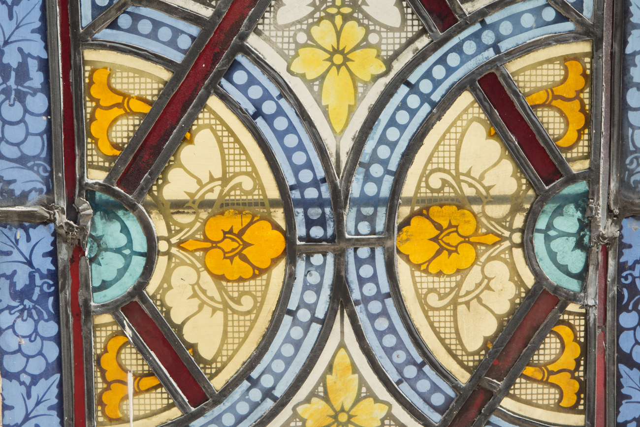 Very Large Stained Glass Window From Saint Bonaventure Church