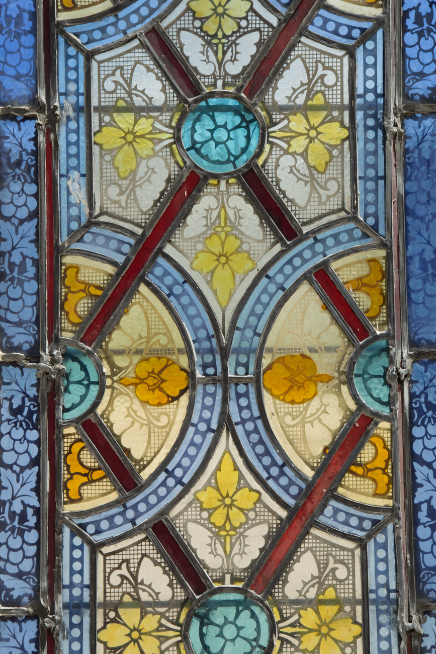 Very Large Stained Glass Window From Saint Bonaventure Church