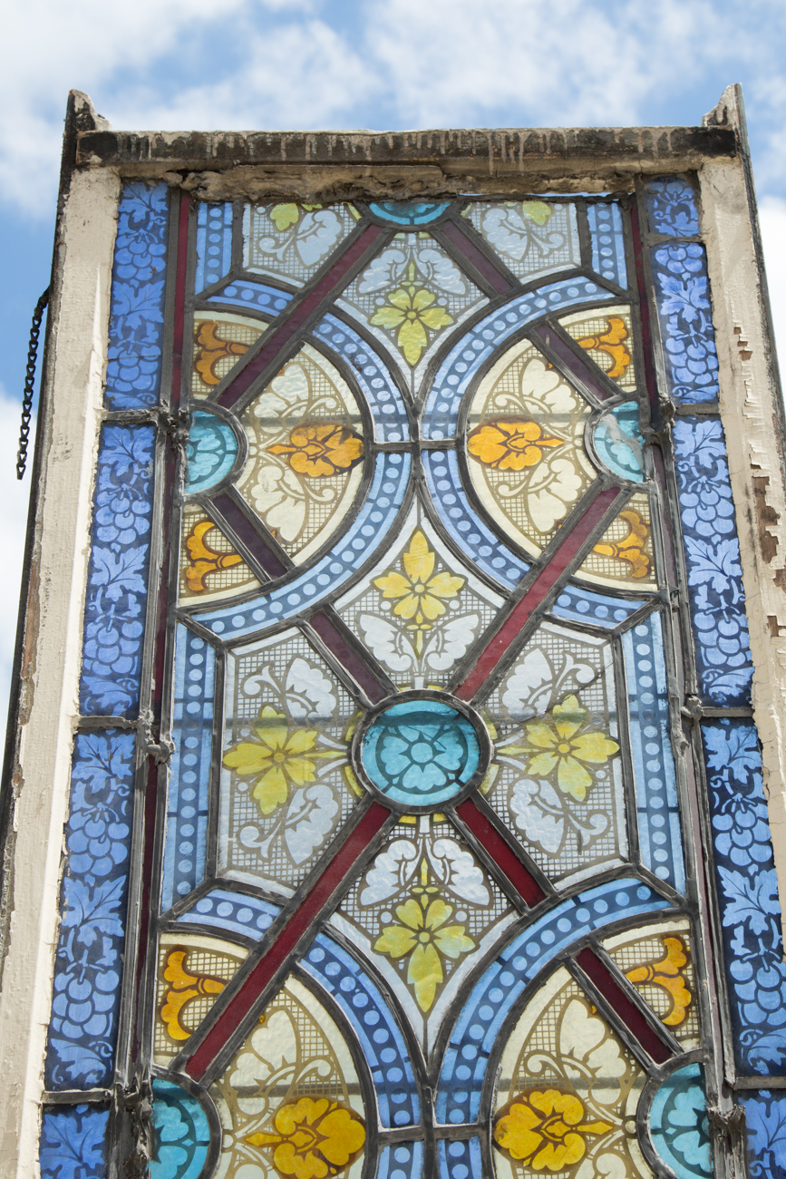 Very Large Stained Glass Window From Saint Bonaventure Church