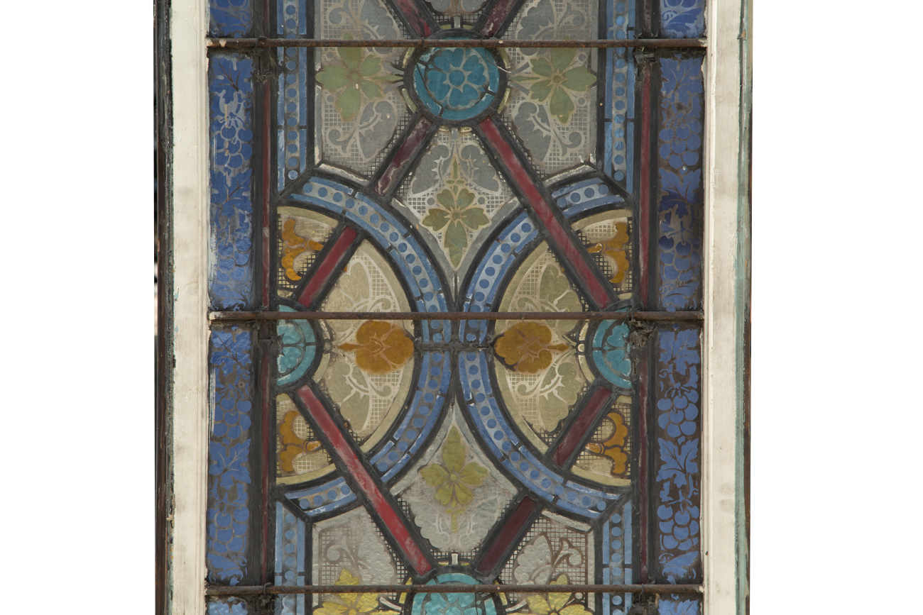 Very Large Stained Glass Window From Saint Bonaventure Church