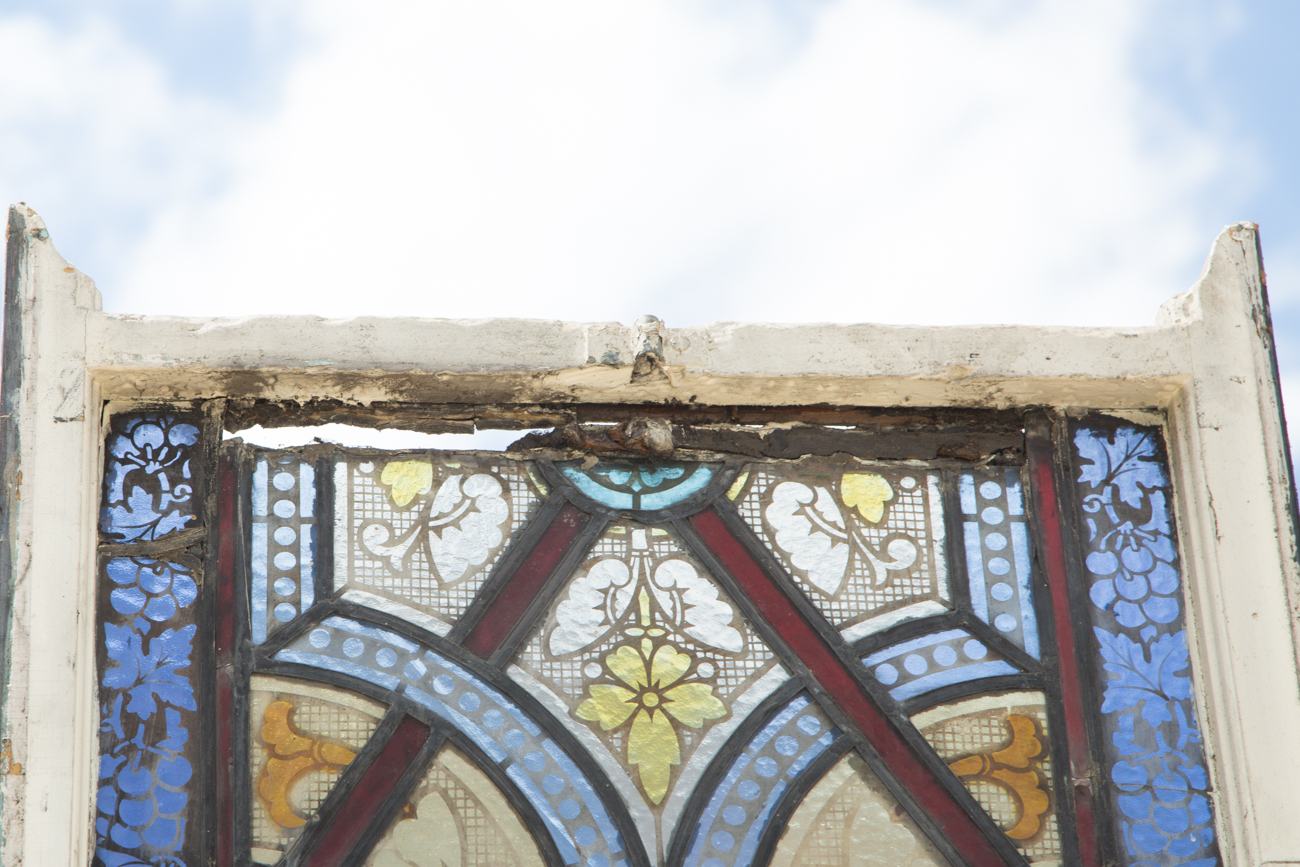 Very Large Stained Glass Window From Saint Bonaventure Church