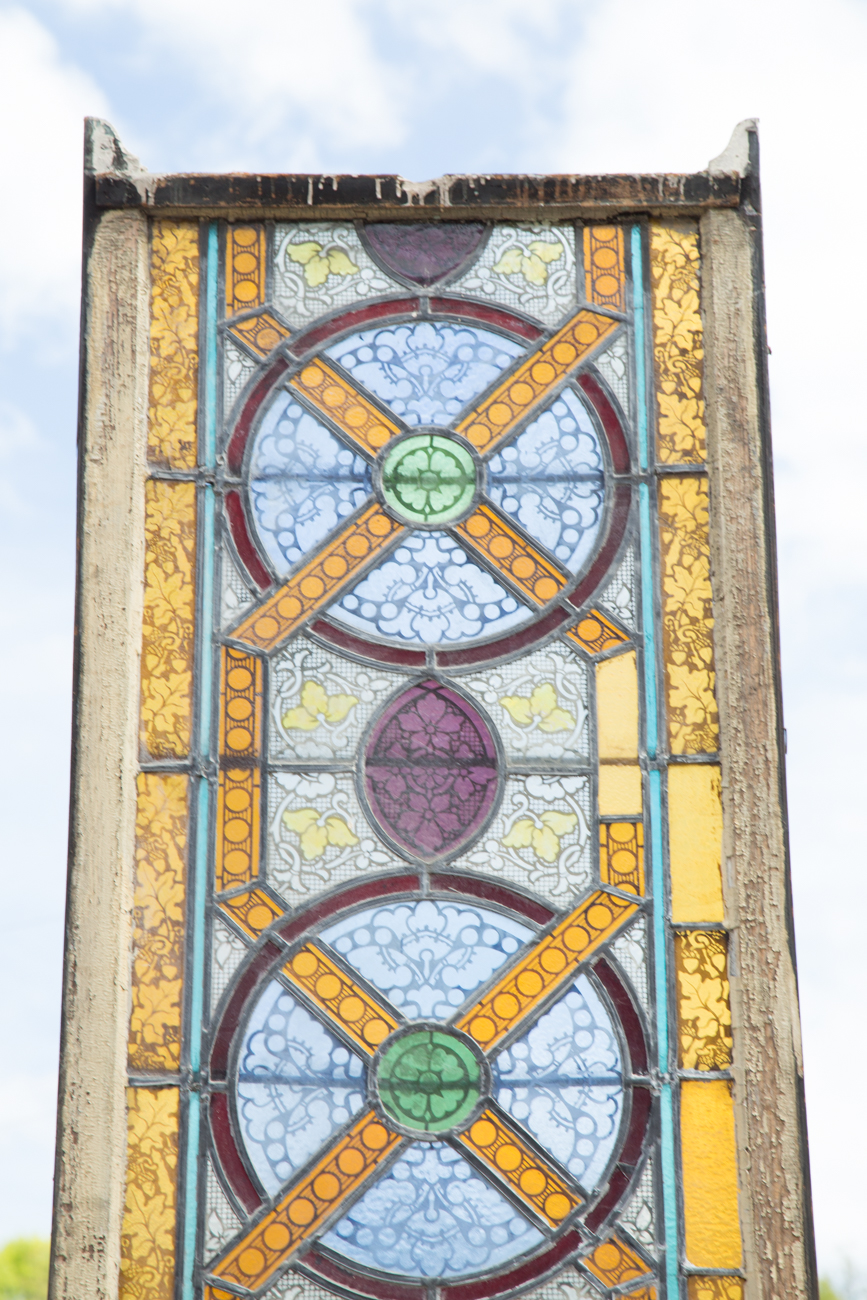 Large Rectangular Stained Glass Window From Saint Bonaventure Church