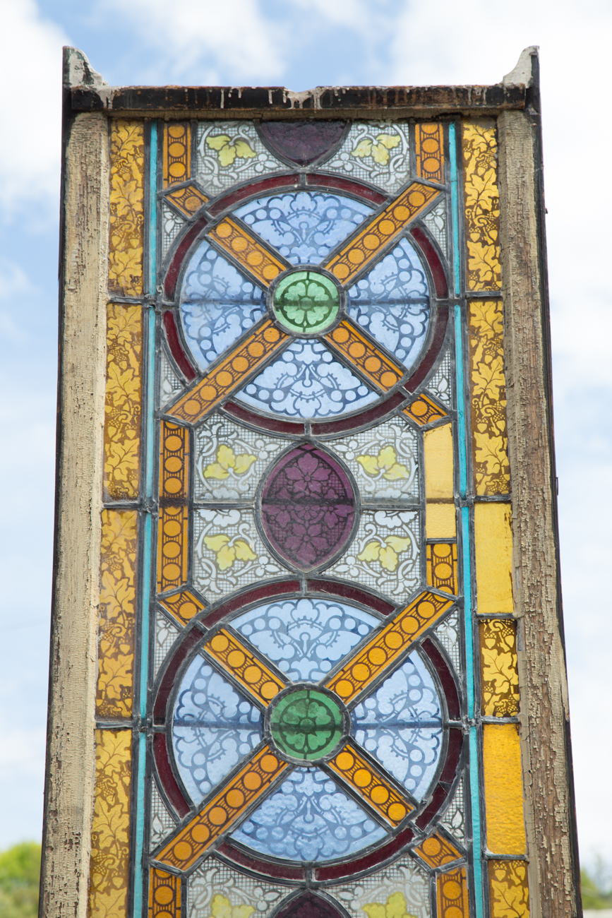 Large Rectangular Stained Glass Window From Saint Bonaventure Church