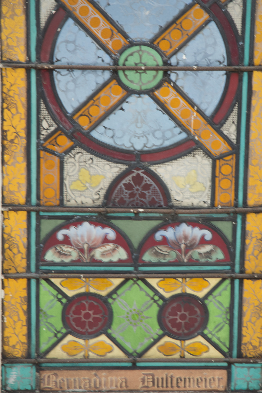 Large Rectangular Stained Glass Window From Saint Bonaventure Church