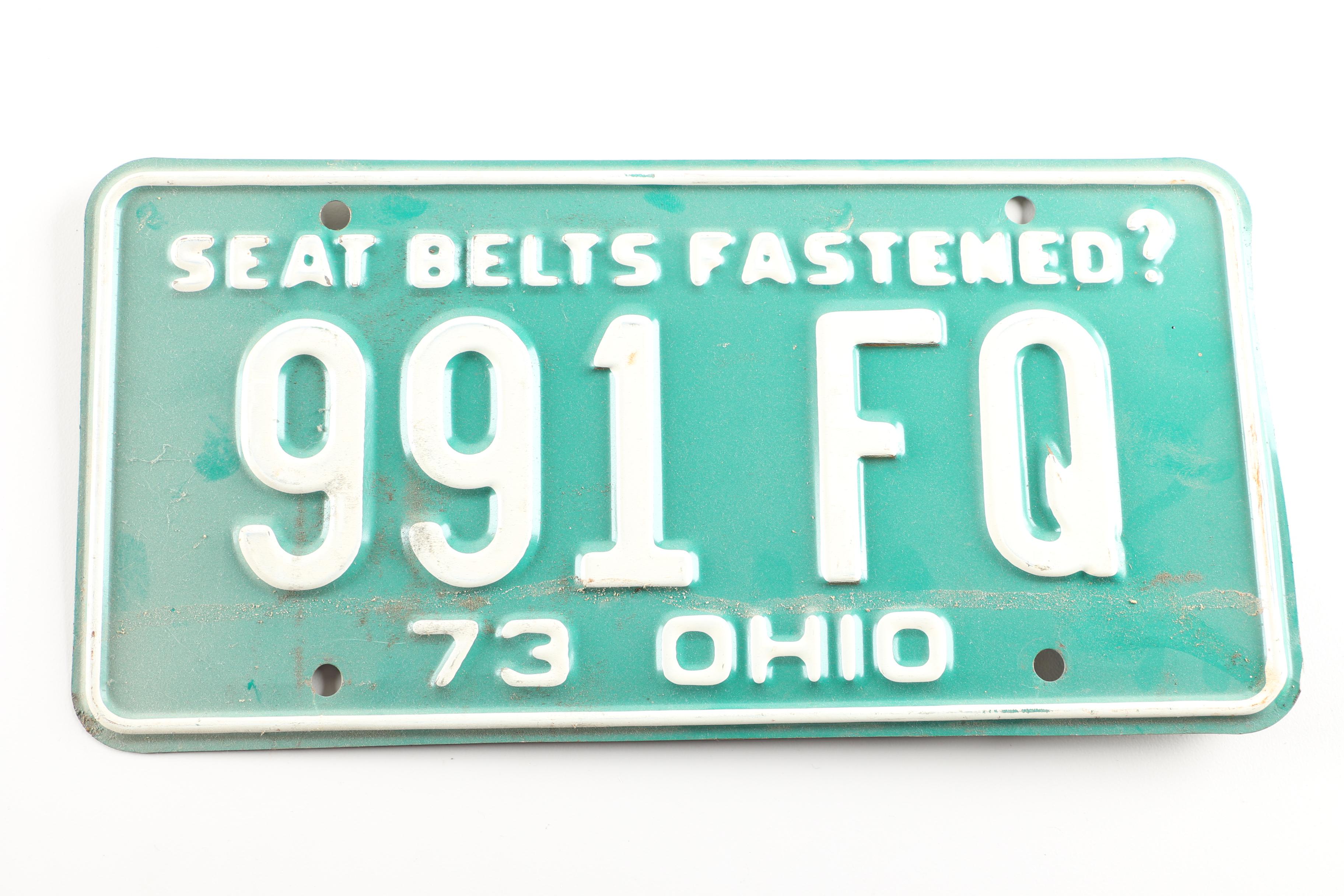 Fifty-Six Vintage and Contemporary Ohio License Plates