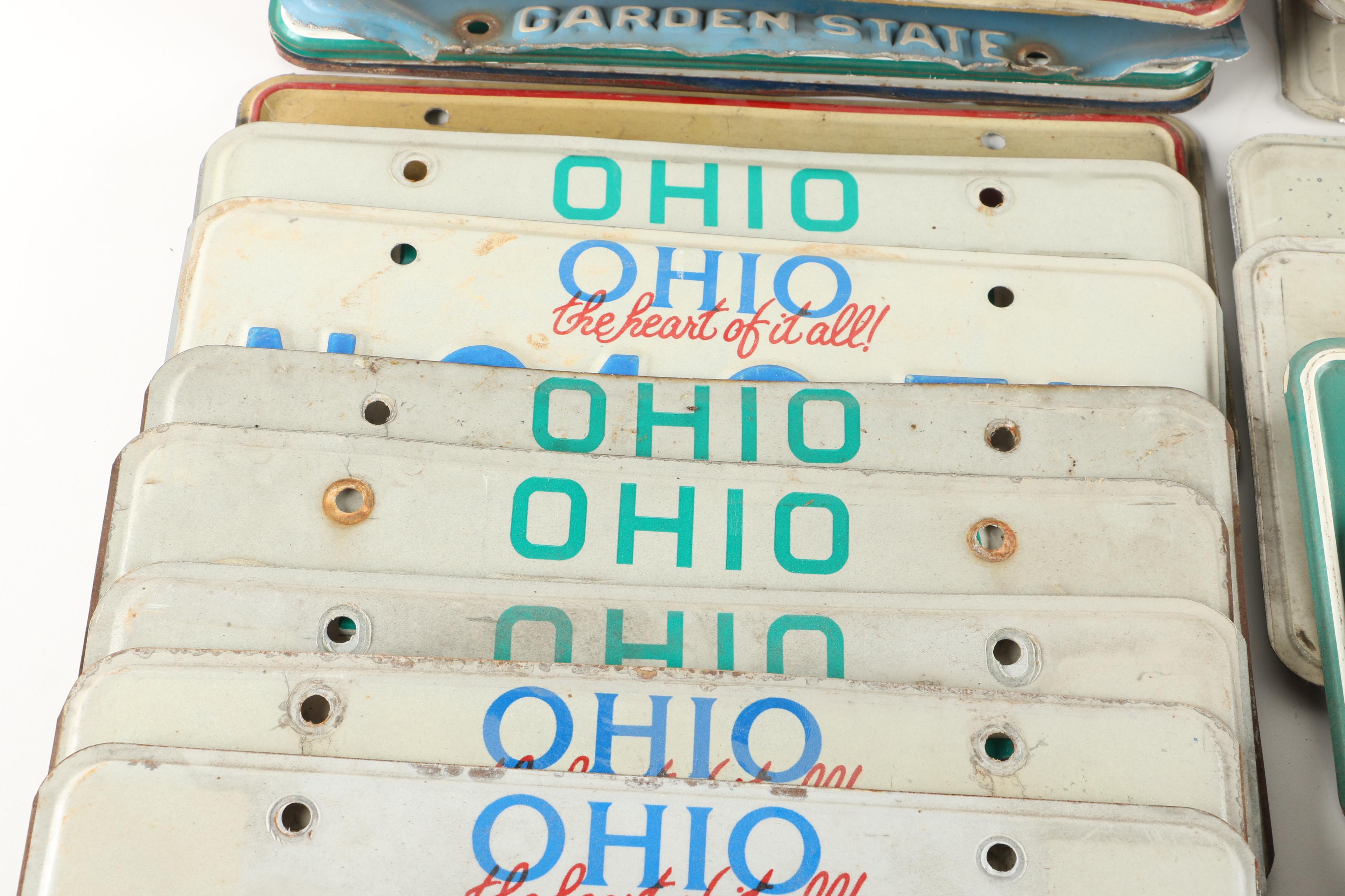 Fifty-Six Vintage and Contemporary Ohio License Plates