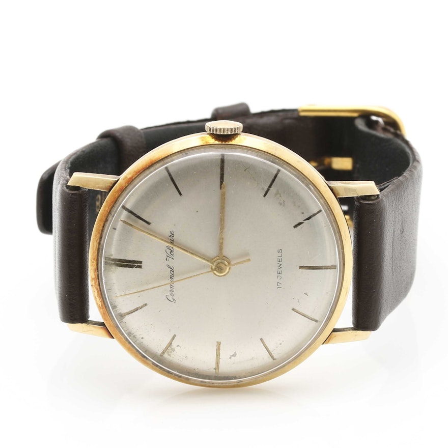 14K Yellow Gold Germinal Voltaire Wristwatch