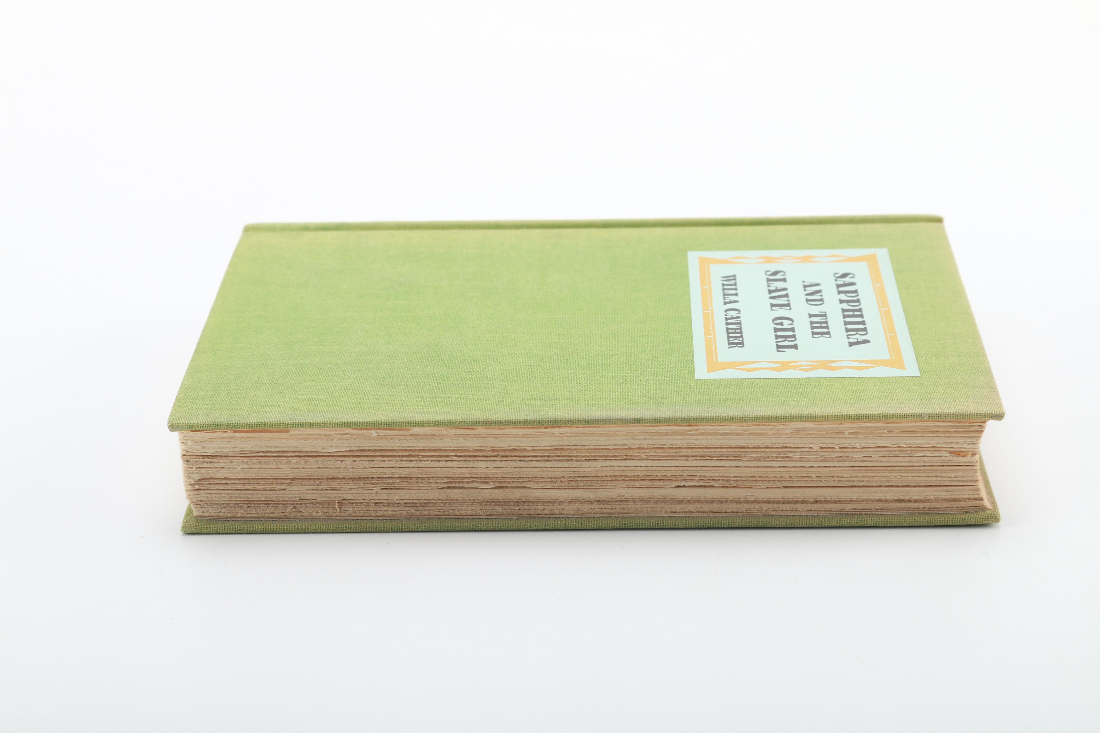 1940 First Edition "Sapphira and The Slave Girl" by Willa Cather