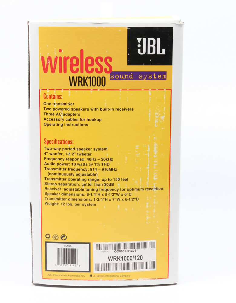 JBL Wireless WRK1000 Sound System