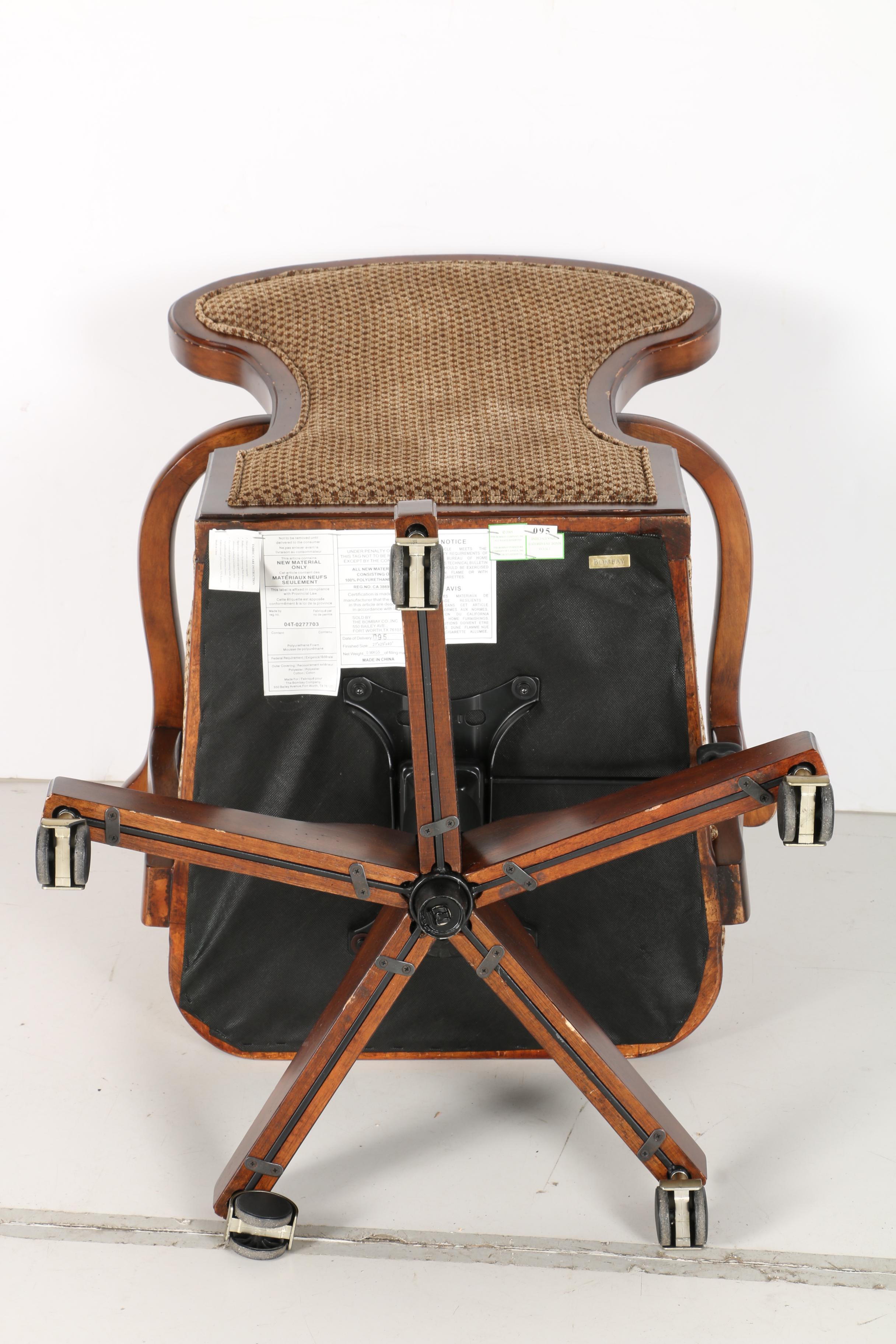 Bombay Upholstered  Wood Office Chair