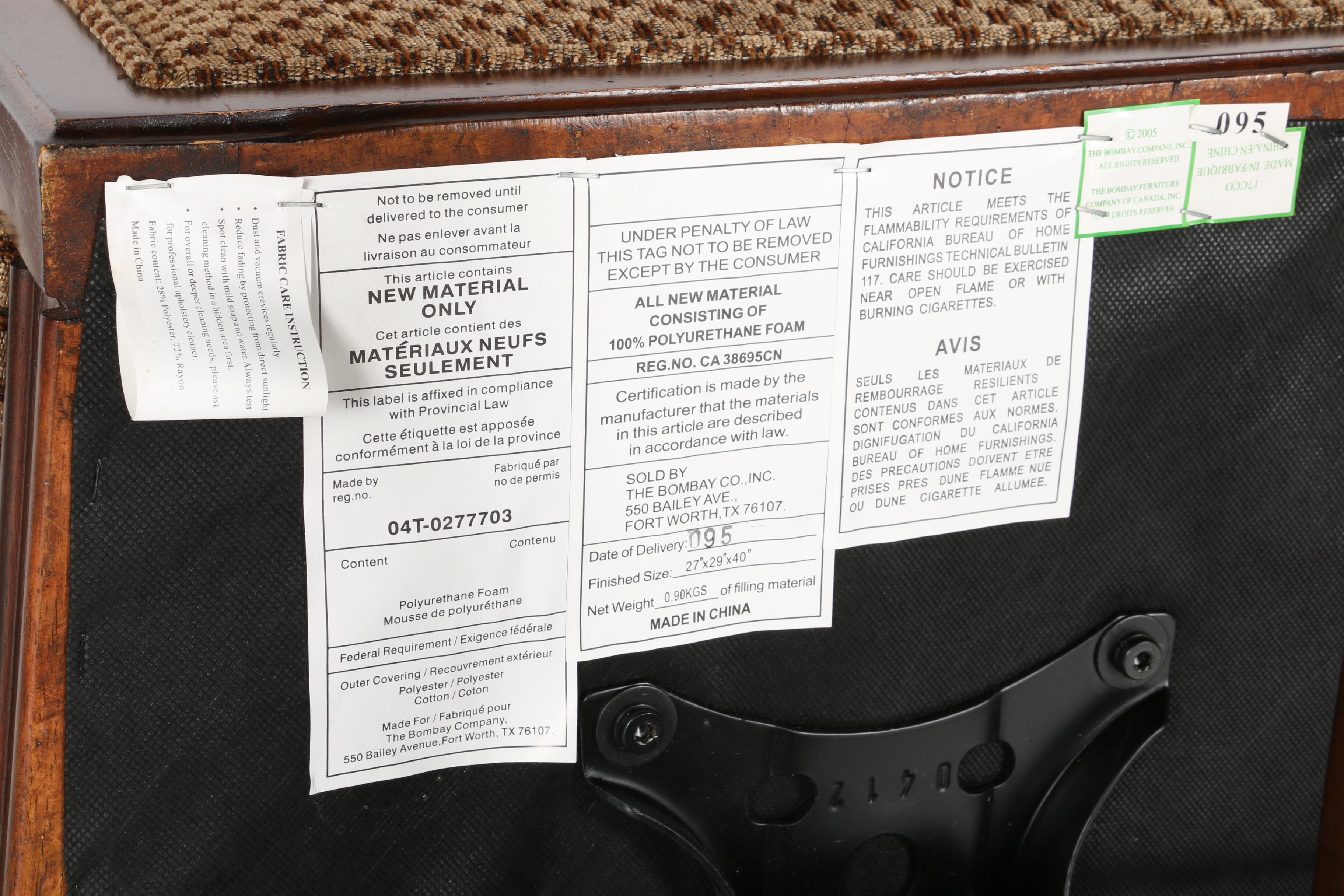 Bombay Upholstered  Wood Office Chair