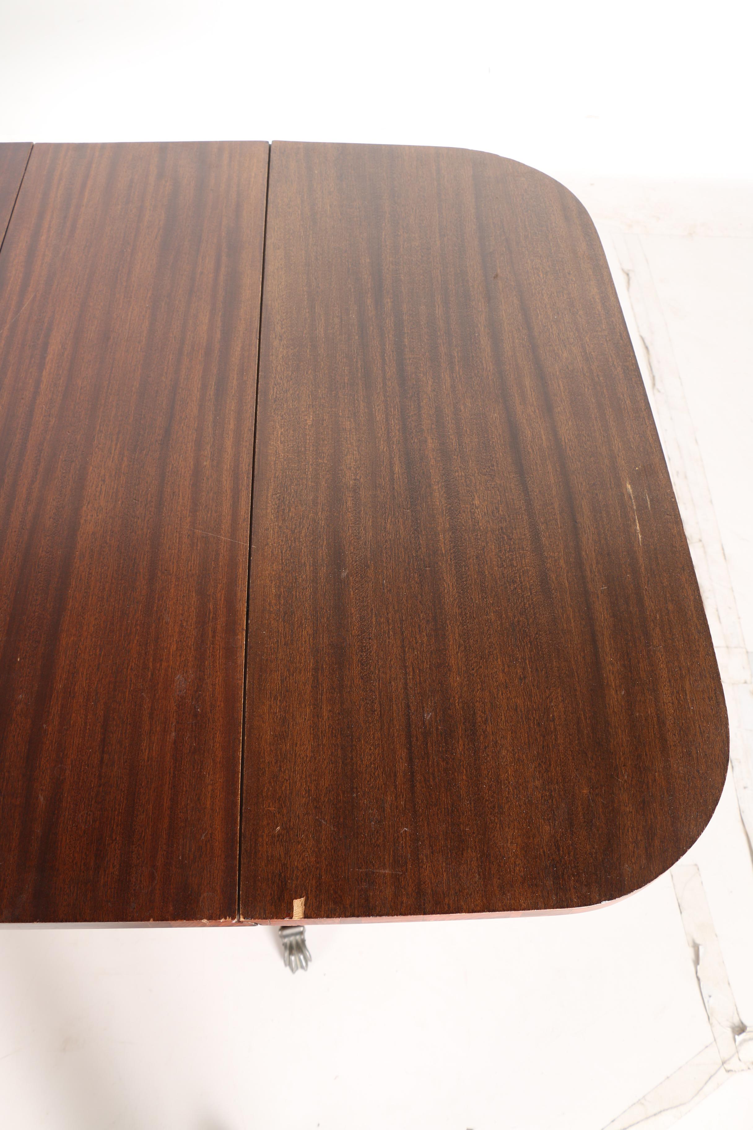 Vintage Duncan Phyfe Style Drop-Leaf Dining Table