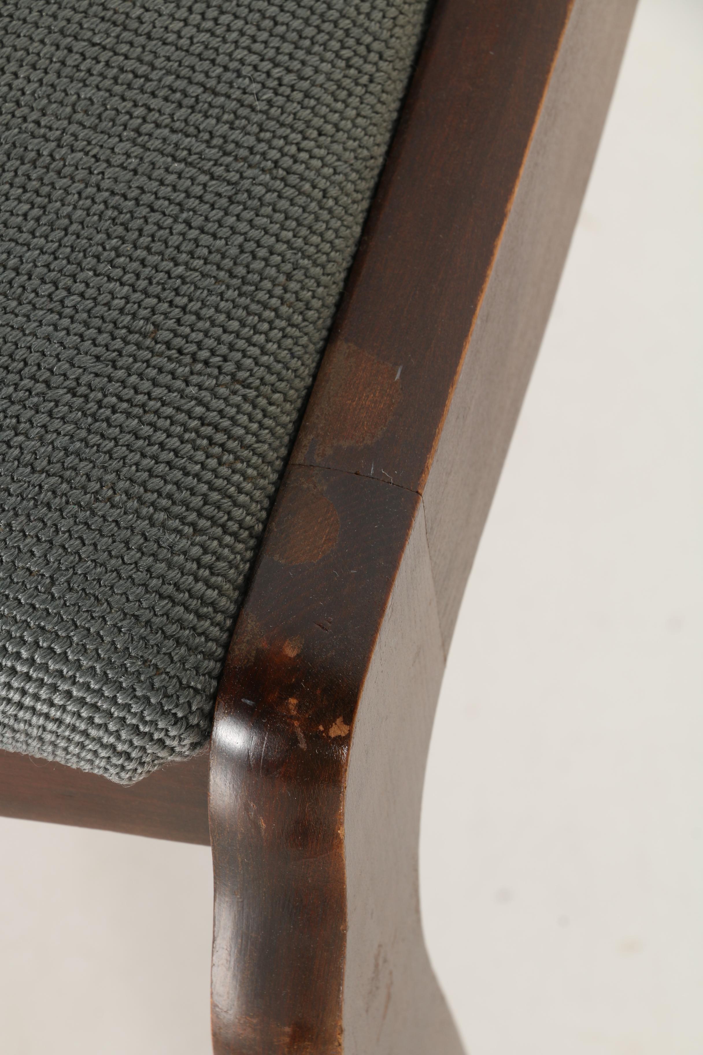 Vintage Classical Style Side Chair With Needlepoint Seat