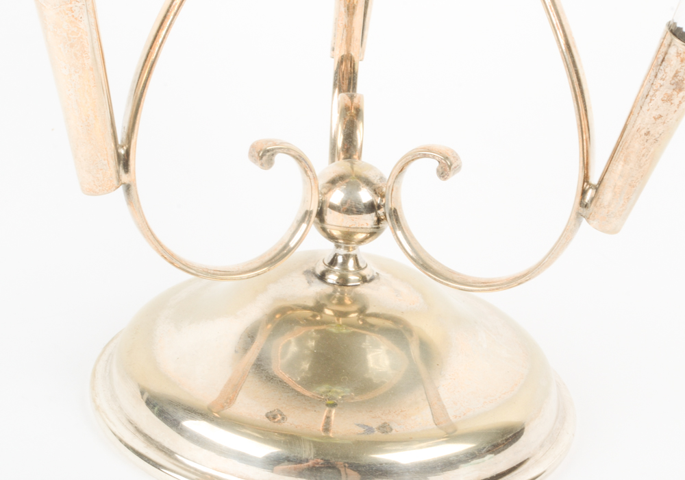 Glass and Silver Plate Epergne