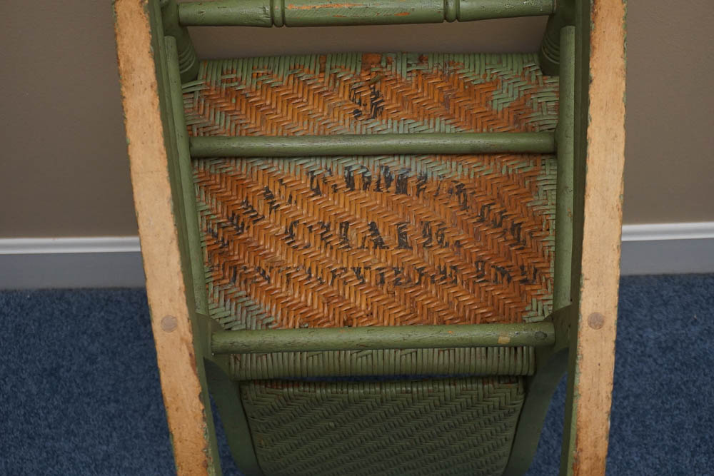 Antique Child's Rush Seat Rocking Chair