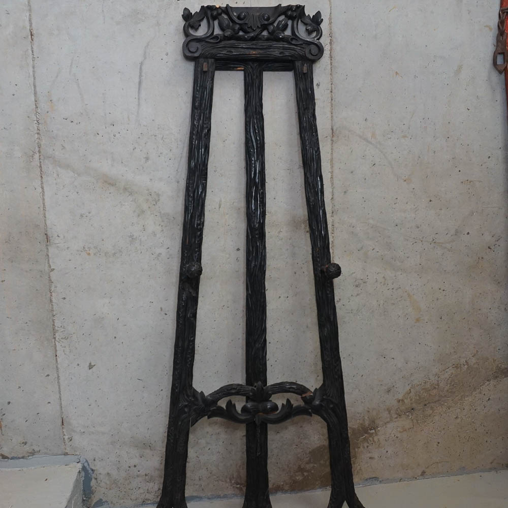 Victorian Style Carved Wood Easel