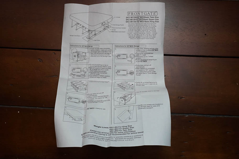 Queen Size EZ Bed Basic by Frontgate