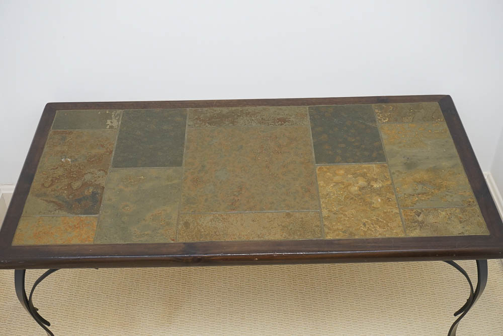 Faux Stone Top Coffee Table