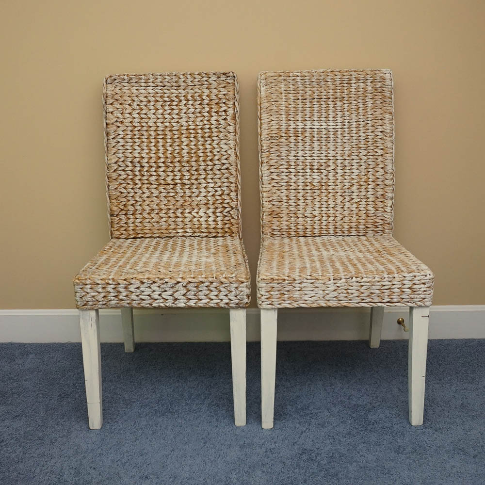 Woven Parsons Style Chairs