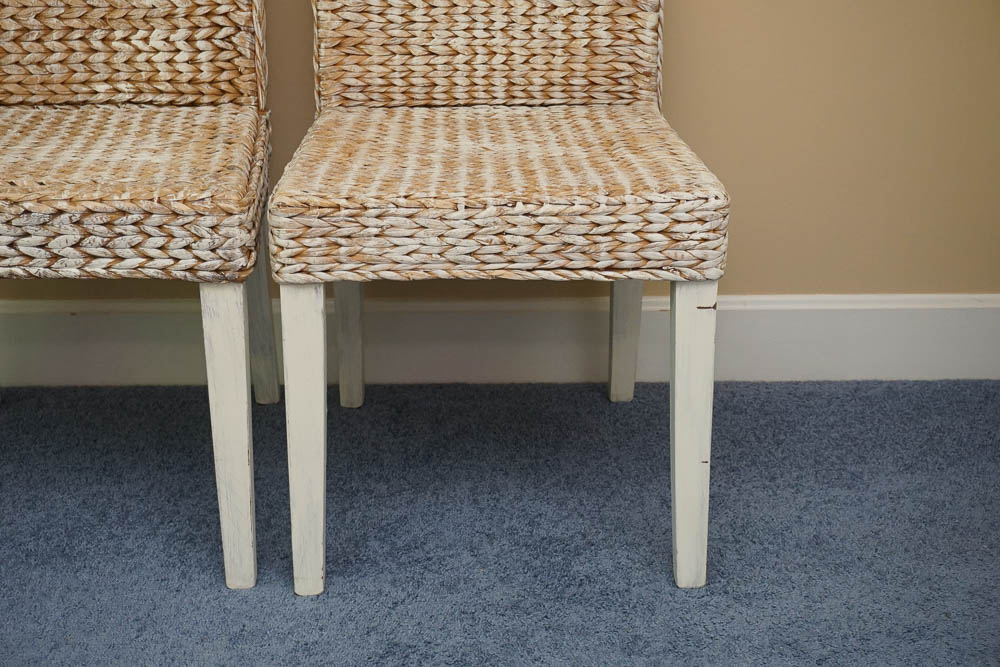 Woven Parsons Style Chairs