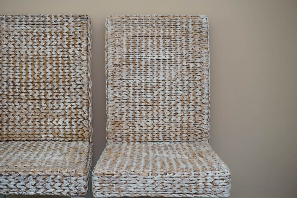 Woven Parsons Style Chairs