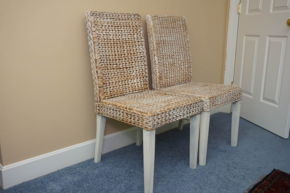 Woven Parsons Style Chairs