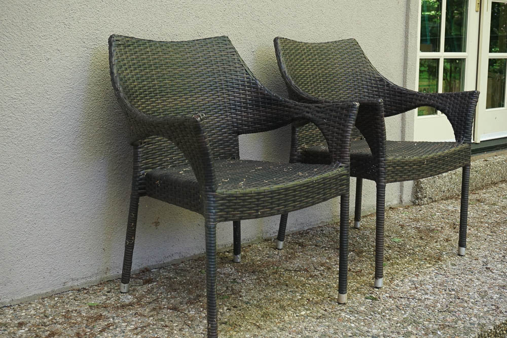 Outdoor Wicker Arm Chairs