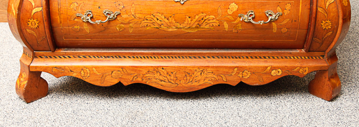 Antique Chest of Drawers with Ornate Dutch Marquetry Inlay