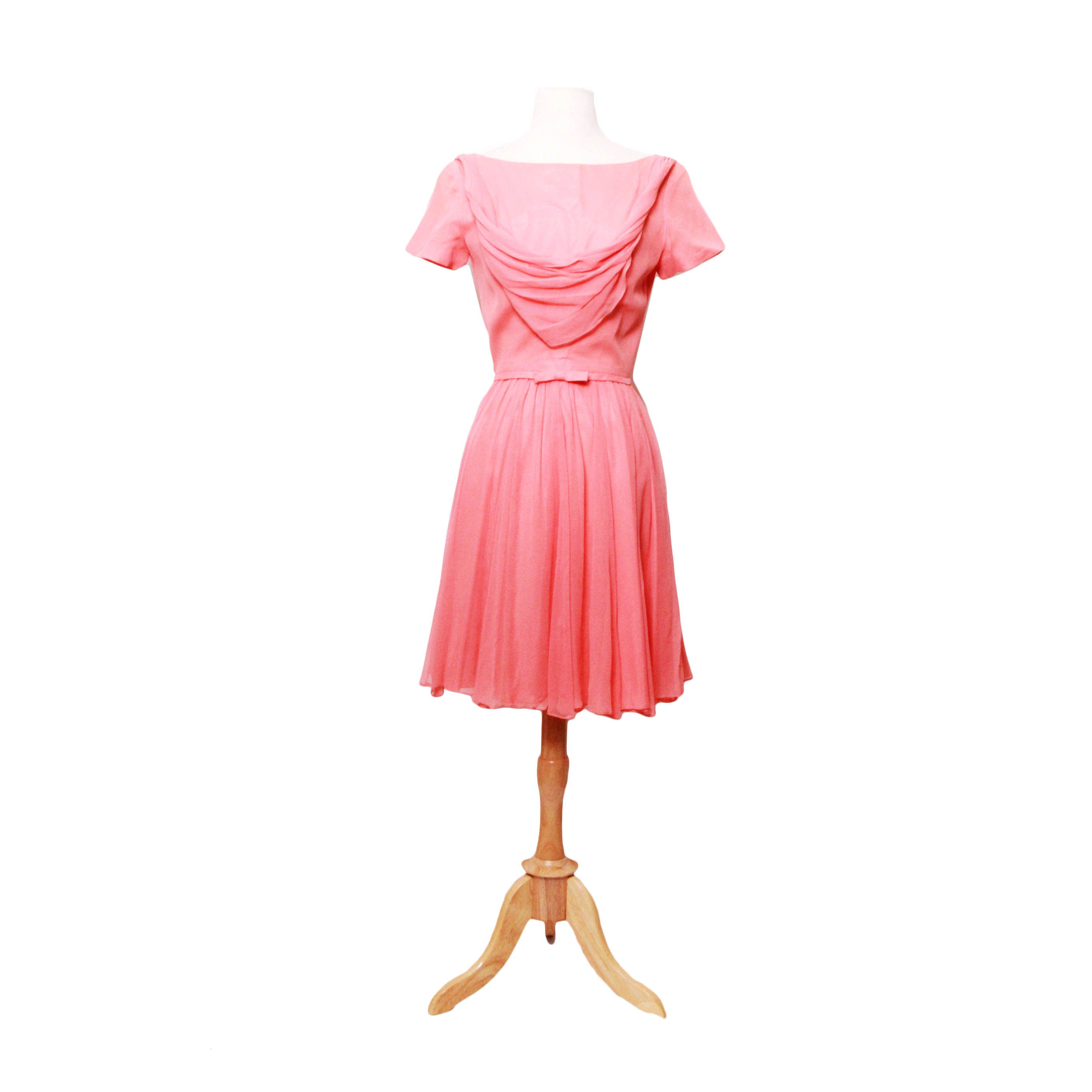 Vintage Emma Domb Peach Party Dress