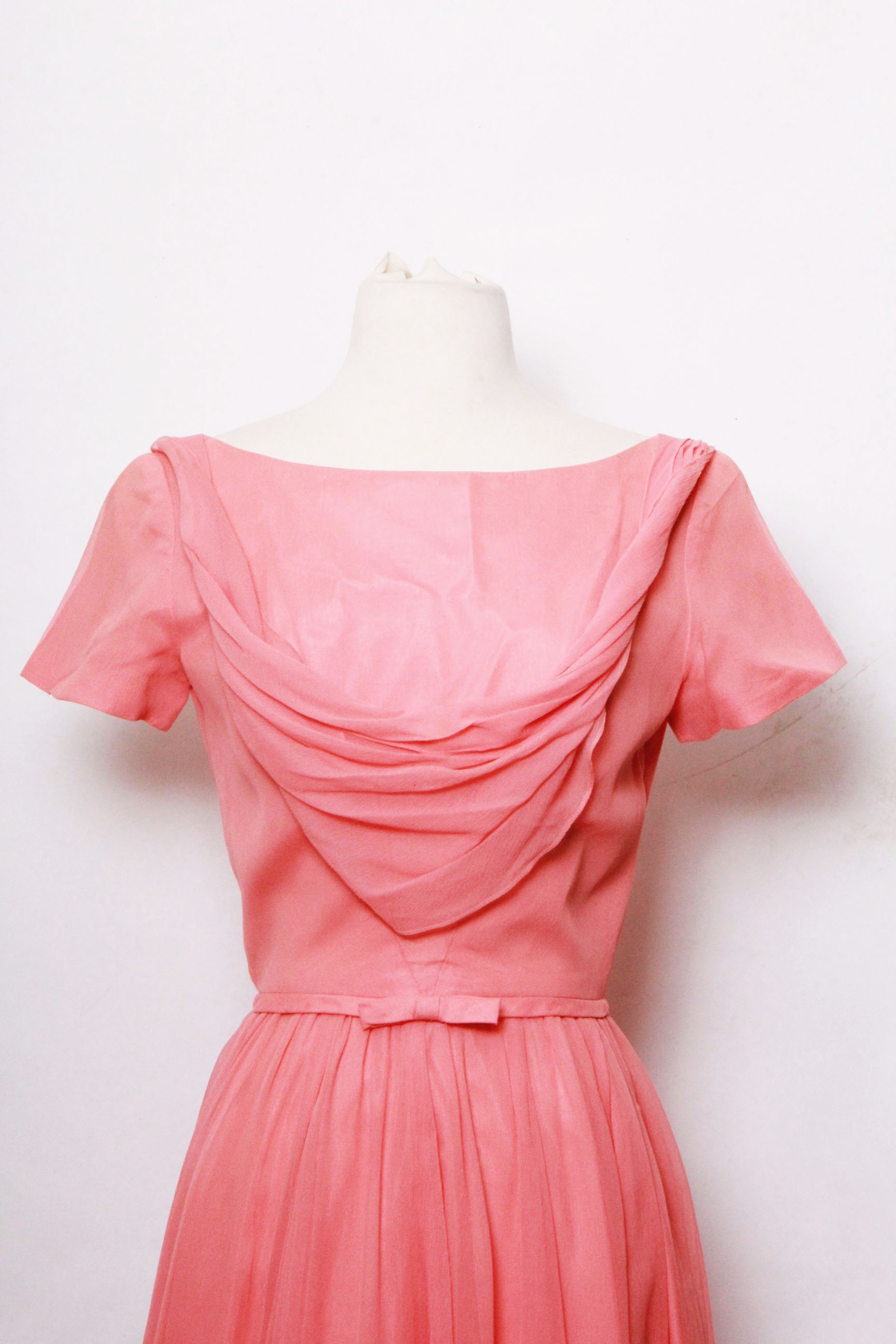 Vintage Emma Domb Peach Party Dress