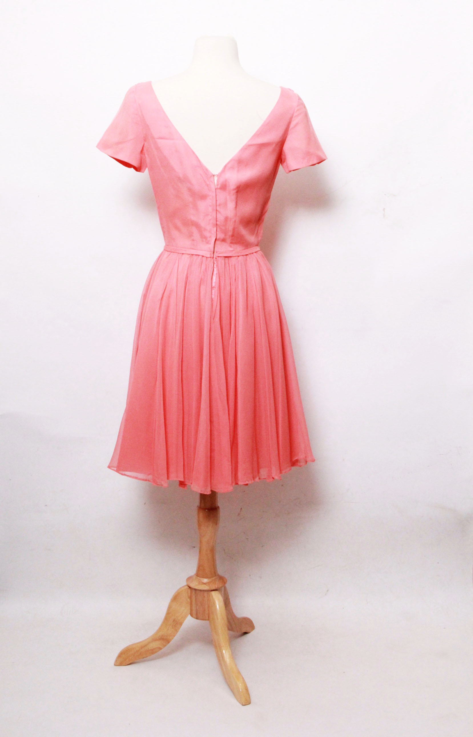 Vintage Emma Domb Peach Party Dress