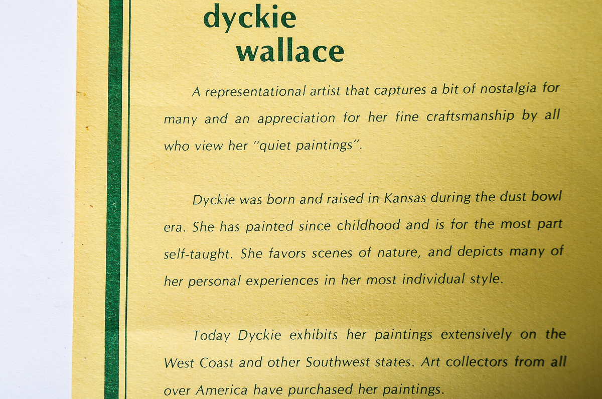Dyckie Wallace Oil Painting on Canvas