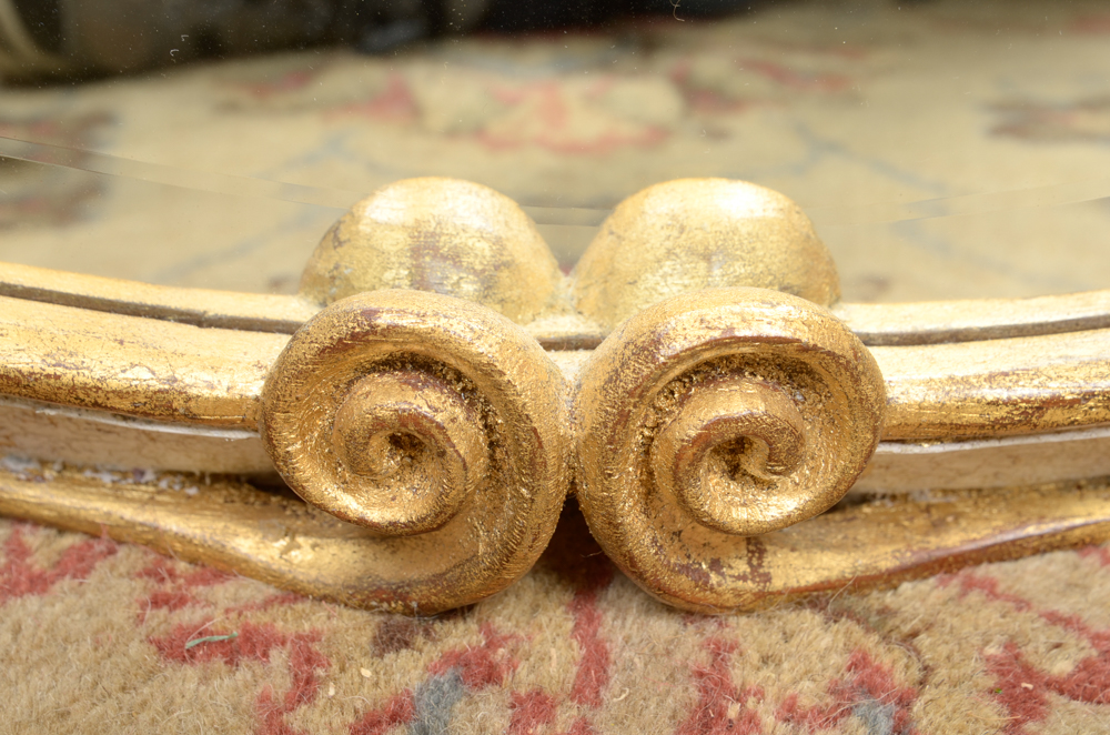 Harrison and Gil Dauphine Wooden Oval Wall Mirror