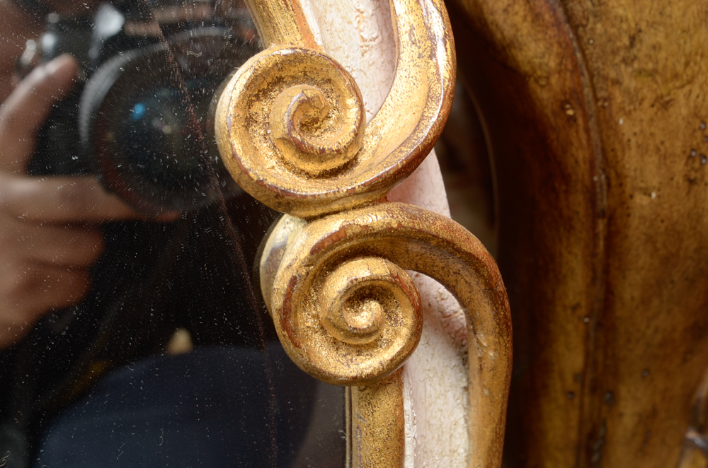 Harrison and Gil Dauphine Wooden Oval Wall Mirror