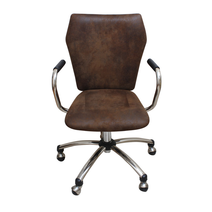 Brown Faux Suede Office Chair