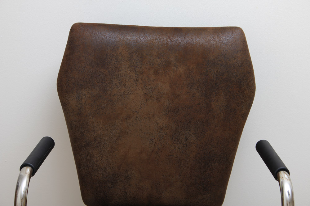 Brown Faux Suede Office Chair