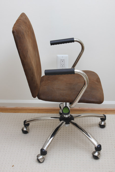 Brown Faux Suede Office Chair