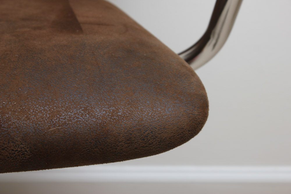 Brown Faux Suede Office Chair