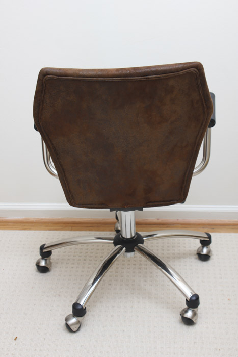Brown Faux Suede Office Chair