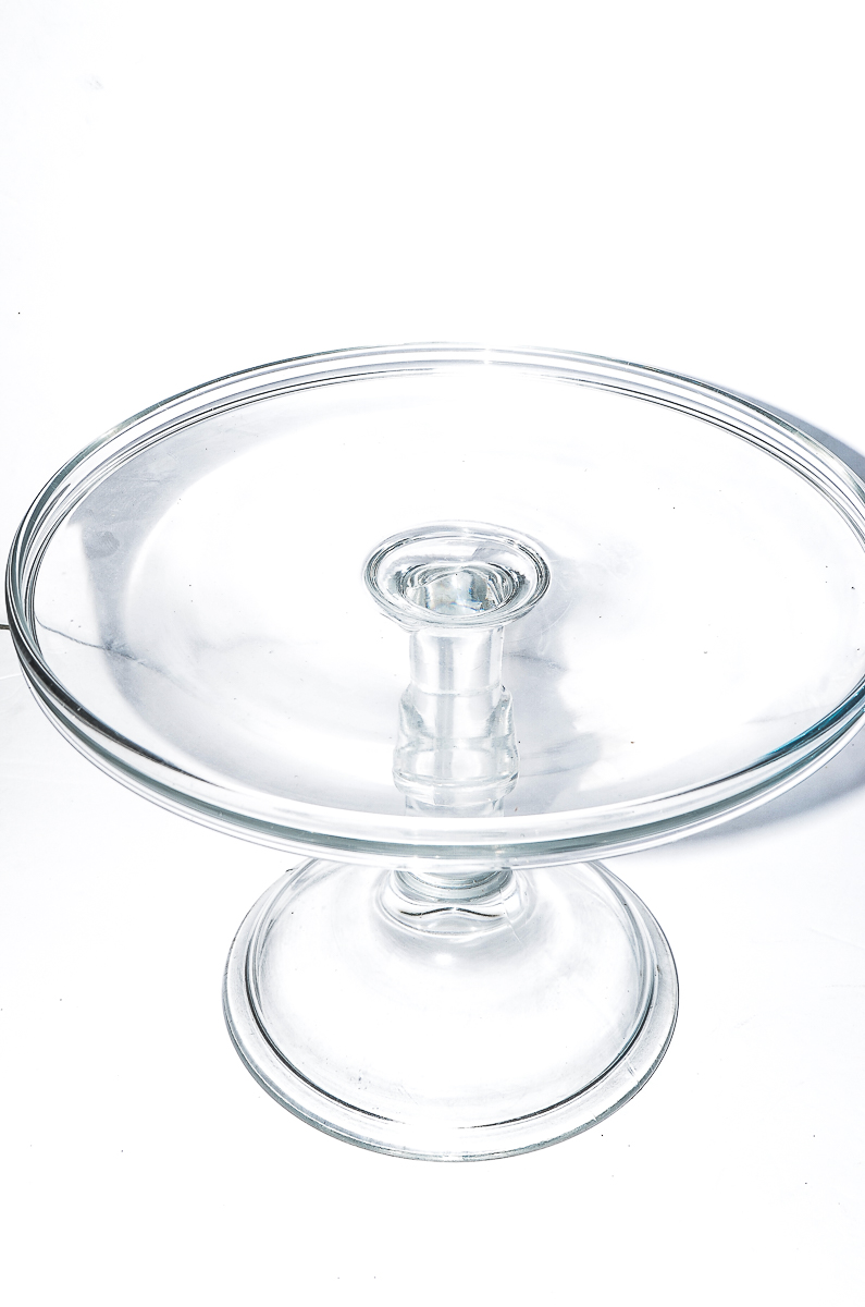 Vintage Glass Cake Stands, Featuring Blue Depression Glass